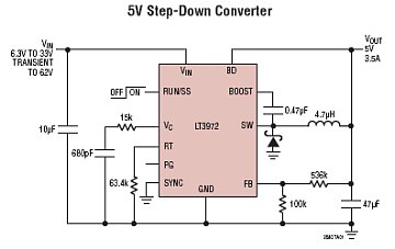 Circuito típico de aplicação do LT<span class=