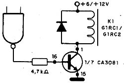 Excitação a partir de lógica CMOS.
Excitação a partir de lógica CMOS.