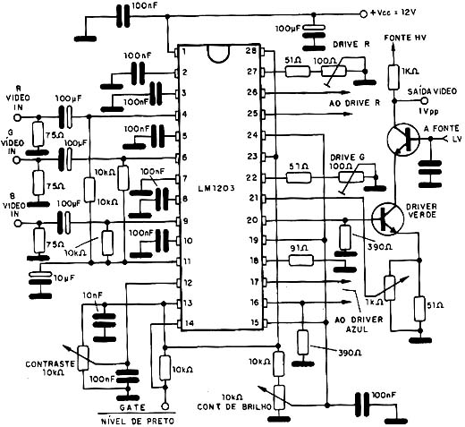 Aplicação típica do LM1203
