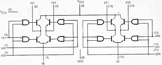    Recomenda-se o uso de diodos de amortecimento externo de modo a suprimir transientes gerados em cargas indutivas. 
