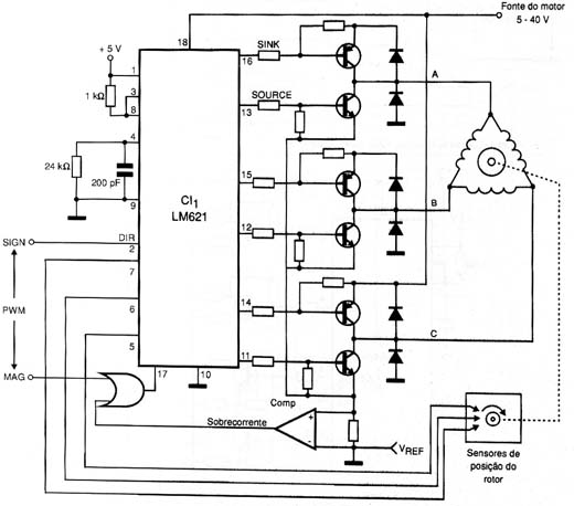 Controle de 3 fases.
Controle de 3 fases.