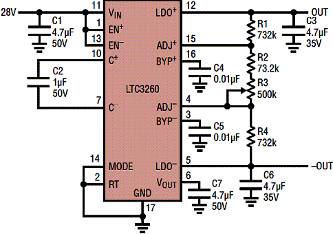 Figura 2 - Outro circuito de aplicação do LTC3660 Figura 2 - Outro circuito de aplicação do LTC3660