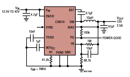 Figura 4 - Entrada de 13 V a 42 V e saída de 12 V Figura 4 - Entrada de 13 V a 42 V e saída de 12 V