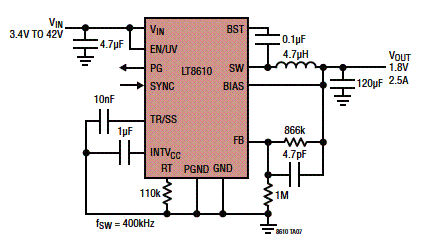 Figura 5 - Circuito com saída d 1,8 V Figura 5 - Circuito com saída d 1,8 V