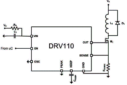 Figura 2 - Circuito de aplicação para o DRV110 