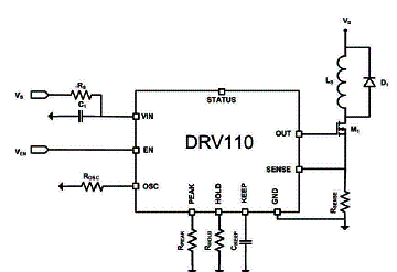 Figura 3 - Outro circuito de aplicação para o DRV110 Figura 3 - Outro circuito de aplicação para o DRV110