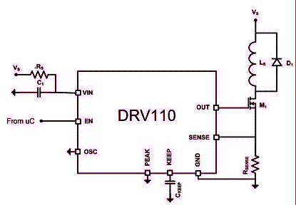 Figura 1 - Aplicação do DRV110 Figura 1 - Aplicação do DRV110