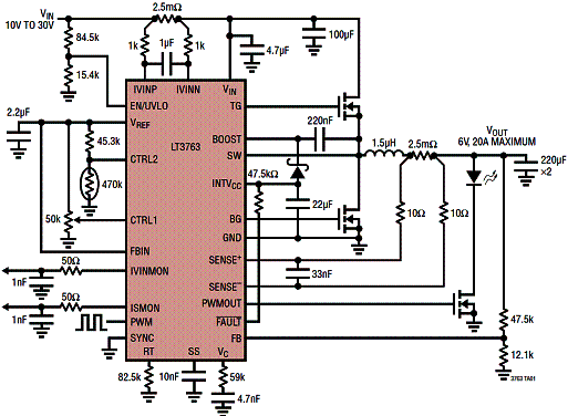 Circuito para 20 A de LEDs Circuito para 20 A de LEDs