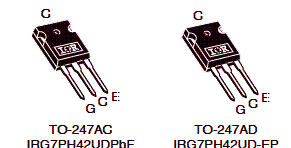 Figura 2 - Invólucros dos IRGPH43UDPbF e IRG7PH42UD-EP 
