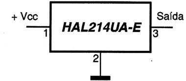 Fig. 2 - O sensor Hall HAL214UA-E
Fig. 2 - O sensor Hall HAL214UA-E