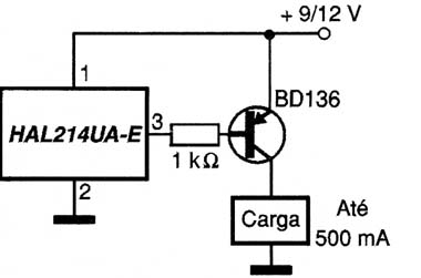 Fig. 4 - Acionando uma carga de potência.
Fig. 4 - Acionando uma carga de potência.