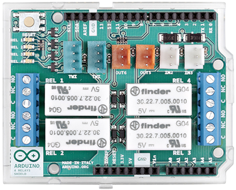 Shield de 4 Relés Para Arduino
Shield de 4 Relés Para Arduino