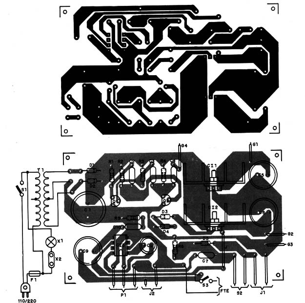 Figura 2 – Placa para o projeto 1
Figura 2 – Placa para o projeto 1
