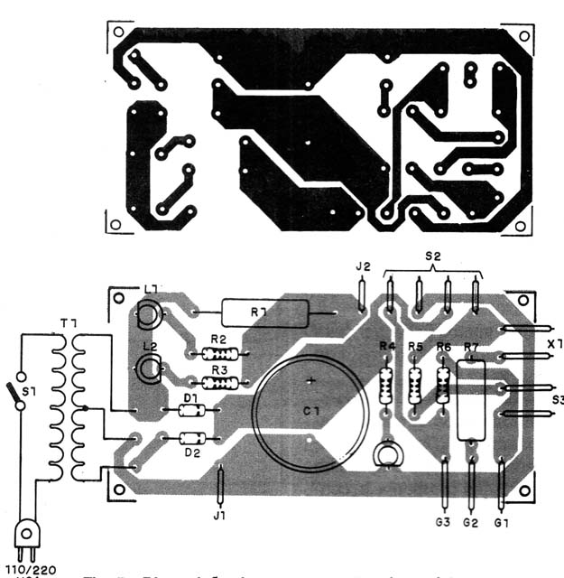 Figura 5 – Placa de circuito impresso para o projeto 2
Figura 5 – Placa de circuito impresso para o projeto 2