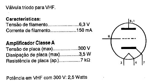 6C4 - Válvula Triodo Para VHF
