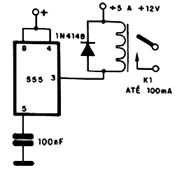  Excitação Direta de Relé com o 555 (Saída LO)
