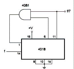  Divisor Contador Até 7 com o 4018 CMOS
