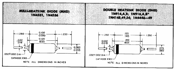 1N914  1N916  1N4148  1N4154  1N4446 a 1N4449 1N4531 e 1N4536
