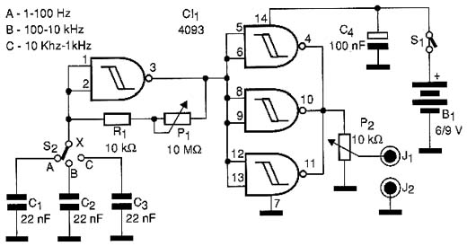 Diagrama elétrico do gerador de áudio. Diagrama elétrico do gerador de áudio.