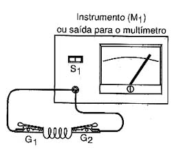 Montagem numa caixa plástica usando um instrumento de bobina móvel. Montagem numa caixa plástica usando um instrumento de bobina móvel.