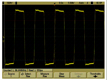 Mais precisão utilizando um osciloscópio de 1 GHz. Mais precisão utilizando um osciloscópio de 1 GHz.