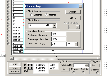 Ajustando o clock interno. Ajustando o clock interno.