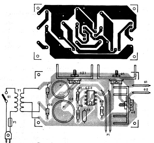 Placa de circuito impresso do provador. Placa de circuito impresso do provador.