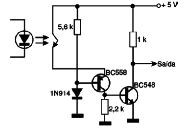 Circuito de teste para foto-transistores rápidos
