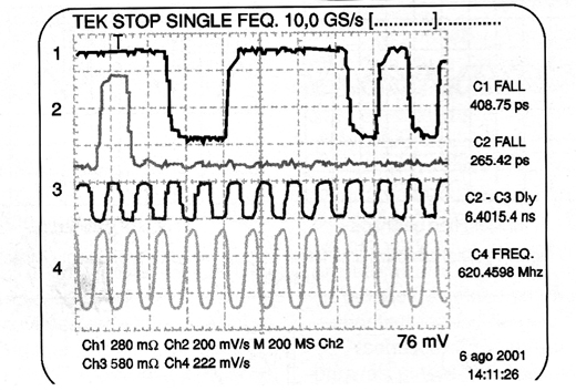 O TDS694C (Tektronix) proporciona alta velocidade, aquisição de pulsos únicos em diversos canais, salientando na captura de varuações importantes e eventos transientes
O TDS694C (Tektronix) proporciona alta velocidade, aquisição de pulsos únicos em diversos canais, salientando na captura de varuações importantes e eventos transientes