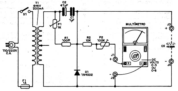 Figura 1 – Diagrama do capacímetro
