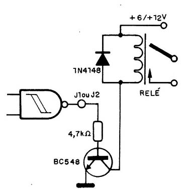 Figura 5 – Circuito de acionamento de relé
Figura 5 – Circuito de acionamento de relé