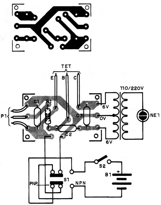 Figura 3 – Placa de circuito impresso para a montagem
Figura 3 – Placa de circuito impresso para a montagem