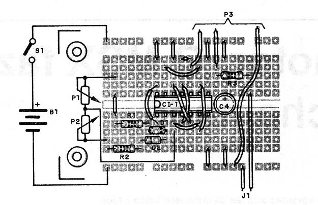 Figura 4 – Placa universal ou matriz para a montagem
Figura 4 – Placa universal ou matriz para a montagem
