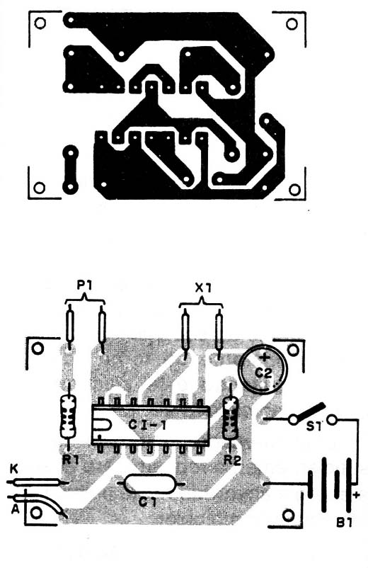 Figura 3 – placa para a montagem
Figura 3 – placa para a montagem
