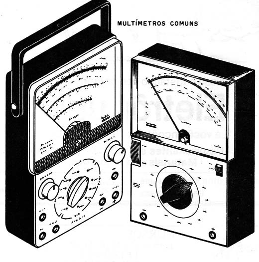 Figura 1 – Multímetros analógicos comuns
Figura 1 – Multímetros analógicos comuns