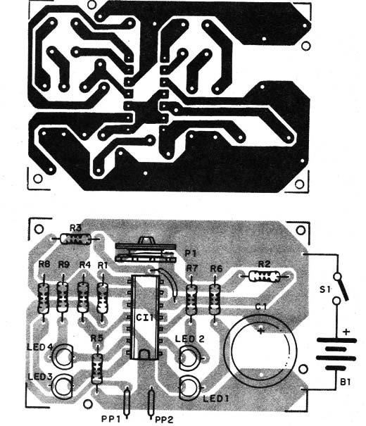 Figura 4 – Placa de circuito impresso para a montagem
Figura 4 – Placa de circuito impresso para a montagem