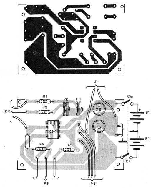 Figura 2 – Placa de circuito impresso para a montagem
Figura 2 – Placa de circuito impresso para a montagem