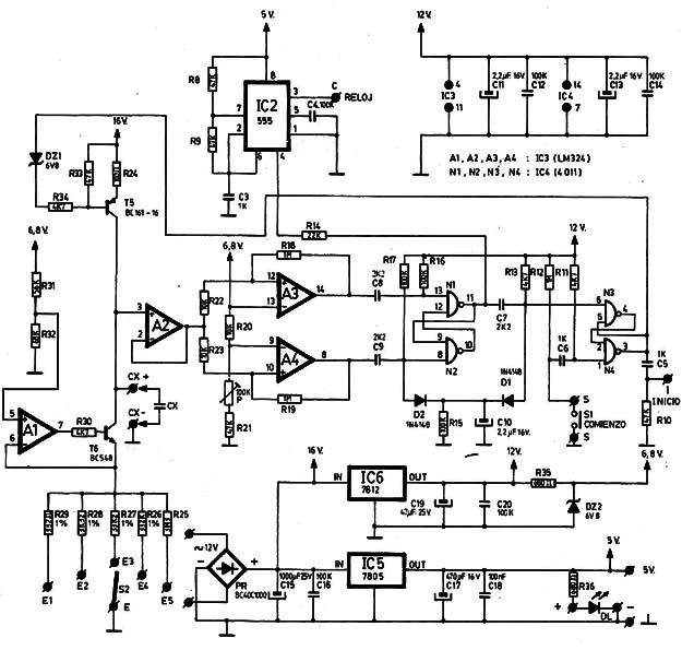 Figura 9 – Diagrama de um capacímetro comercial
Figura 9 – Diagrama de um capacímetro comercial