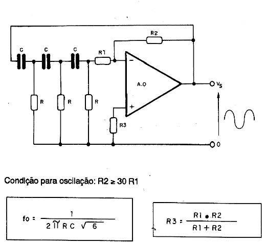 Oscilador Senoidal com Operacional Oscilador Senoidal com Operacional
