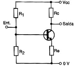 Etapa classe A com transistor NPN 
