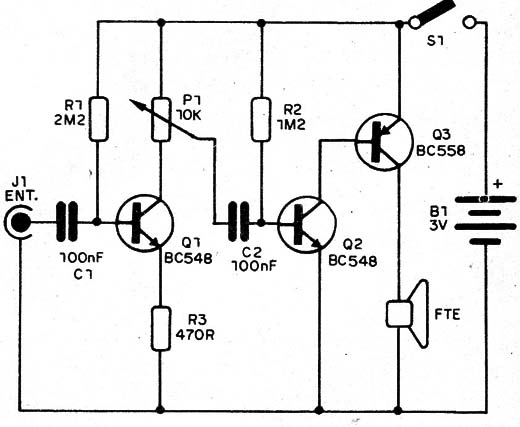    Figura 2 – Diagrama do primeiro amplificador
