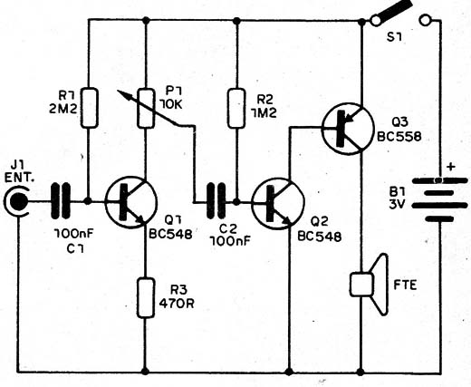    Figura 2 – Diagrama do primeiro amplificador
