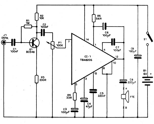    Figura 4 – Circuito com amplificador integrado
