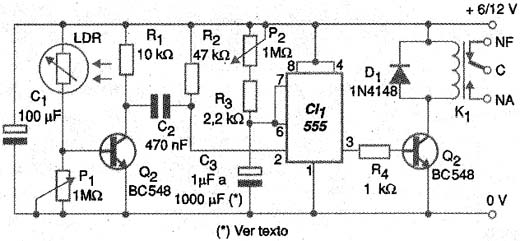 Diagrama elétrico do controle remoto temporizado. Diagrama elétrico do controle remoto temporizado.