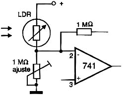 Servo controlado por luz ou sombra. 