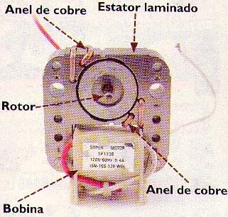 Motor de indução típico. 