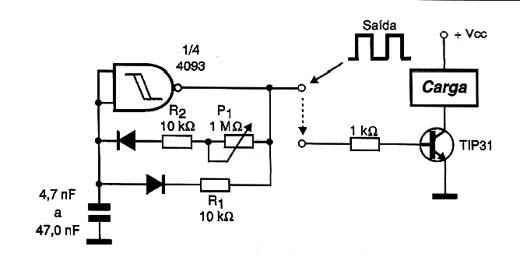 Um circuito PWM simples para cargas até 2 A. Um circuito PWM simples para cargas até 2 A.