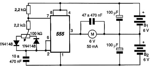 Circuito prático de PWM anti-fase. 