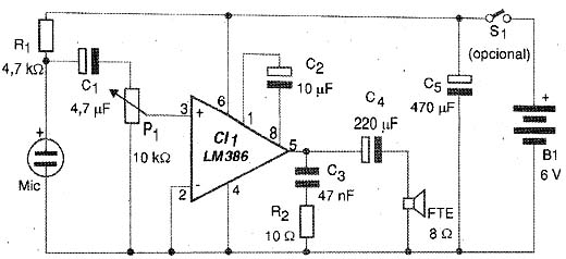 Diagrama do amplificador. 