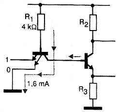 Nível 0, corrente da base para o emissor = 1,6 mA. Nível 0, corrente da base para o emissor = 1,6 mA.
